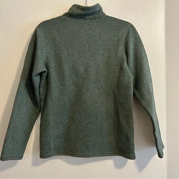 Boys Patagonia dark green better sweater 1/4 zip pullover jacket size 14 XL - Picture 5 of 7